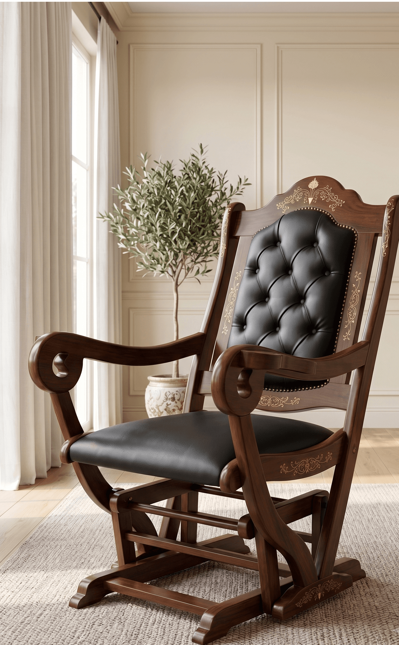 Luxury Wooden Rocking Chair