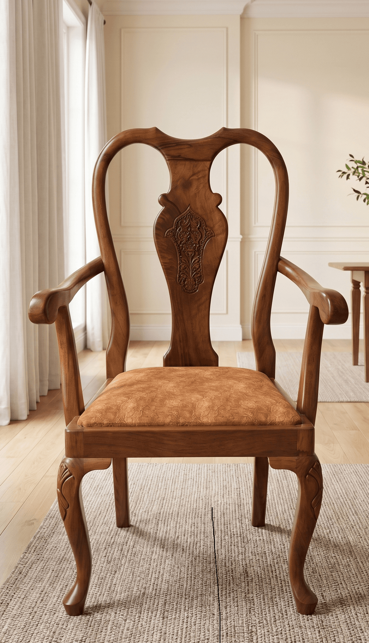 Luxury Heritage Wooden Armchair